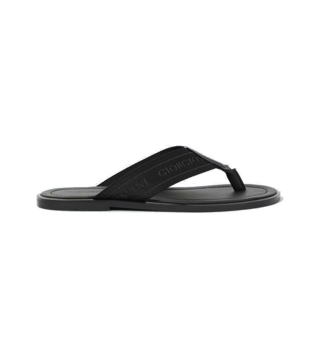 Giorgio Armani Logo leather sandals Giorgio Armani