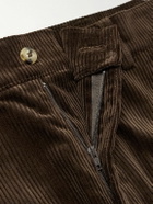 De Bonne Facture - Balloon Tapered Cotton-Corduroy Suit Trousers - Brown