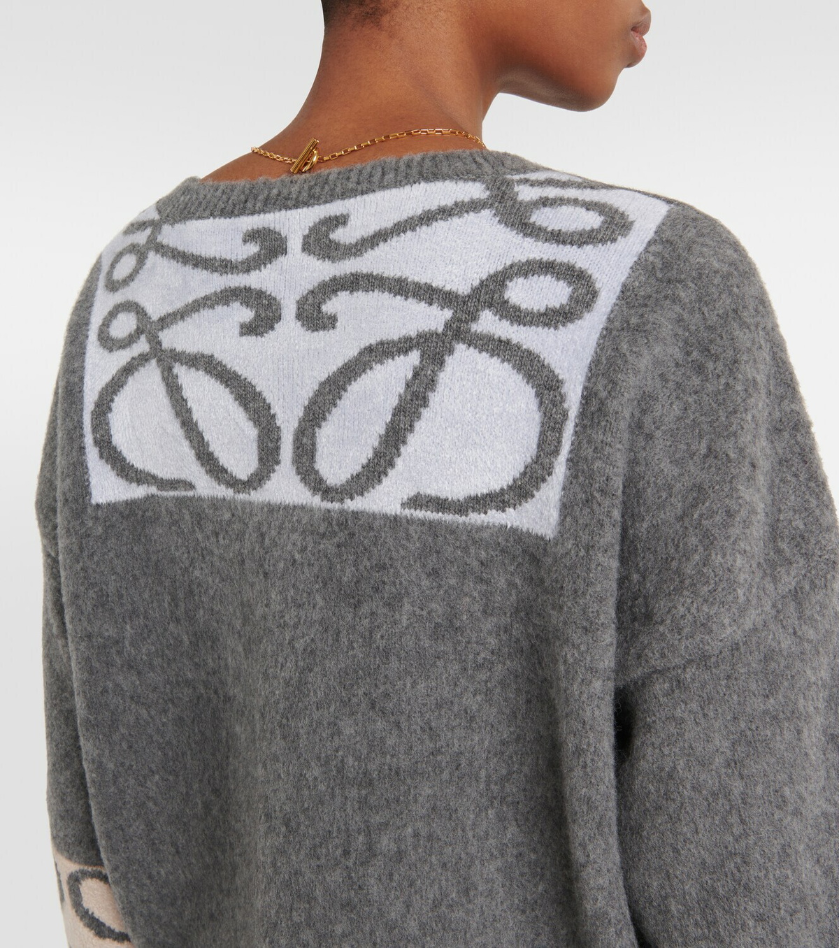 Loewe Anagram cropped wool sweater