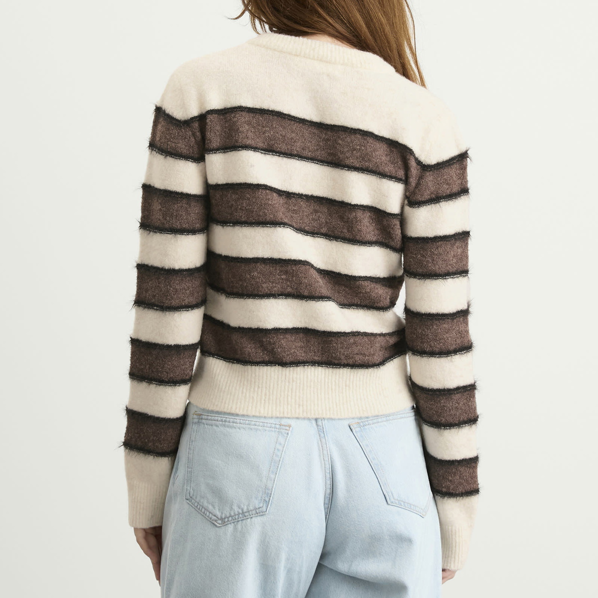 Samsøe Samsøe Women's Sacian Cardigan in Black Coffee Stripe
