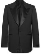 TOM FORD - Shelton Slim-Fit Satin-Trimmed Wool Tuxedo Jacket - Black