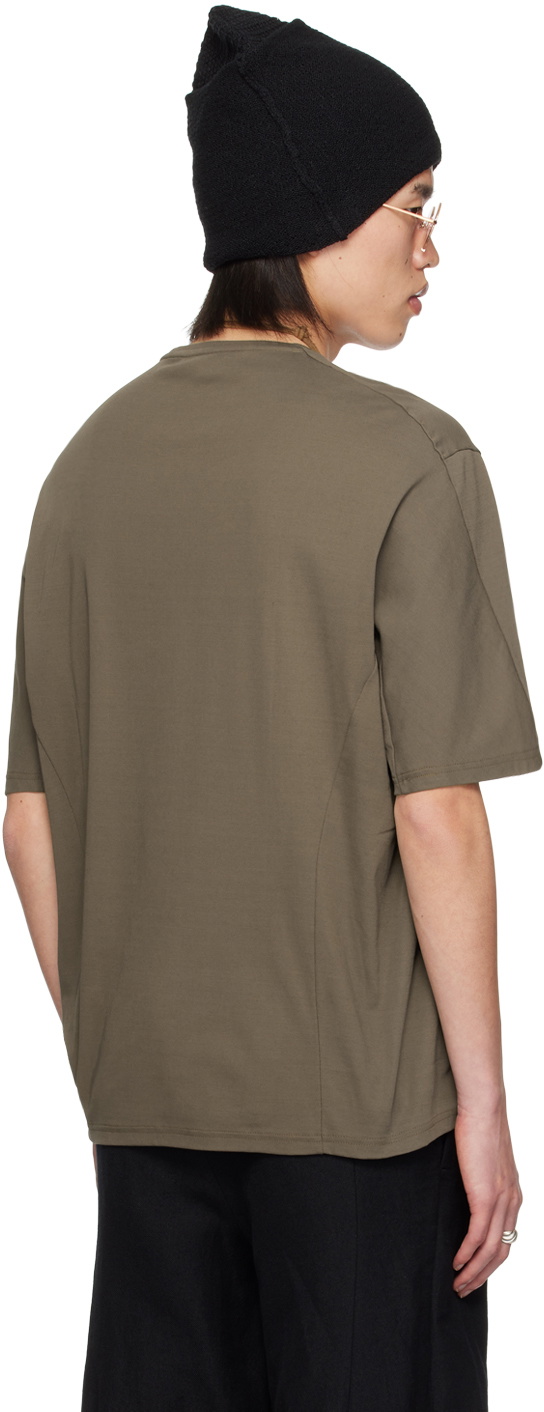 DEVOA Khaki Crewneck T-Shirt