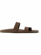 The Row - Hugh Full-Grain Leather Sandals - Brown