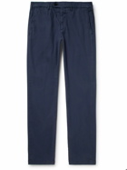 Canali - Slim-Fit Garment-Dyed Stretch Lyocell and Cotton-Blend Twill Trousers - Blue