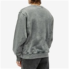 Daily Paper Men's Roshon Overdyed Crew Sweater in Grey Flannel