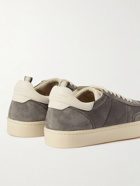 Officine Creative - Kombined Suede-Trimmed Leather Sneakers - Gray