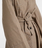 CO Checked wool-blend trench coat