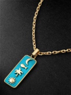 Yvonne Léon - Symbolic Motives Gold Turquoise Necklace