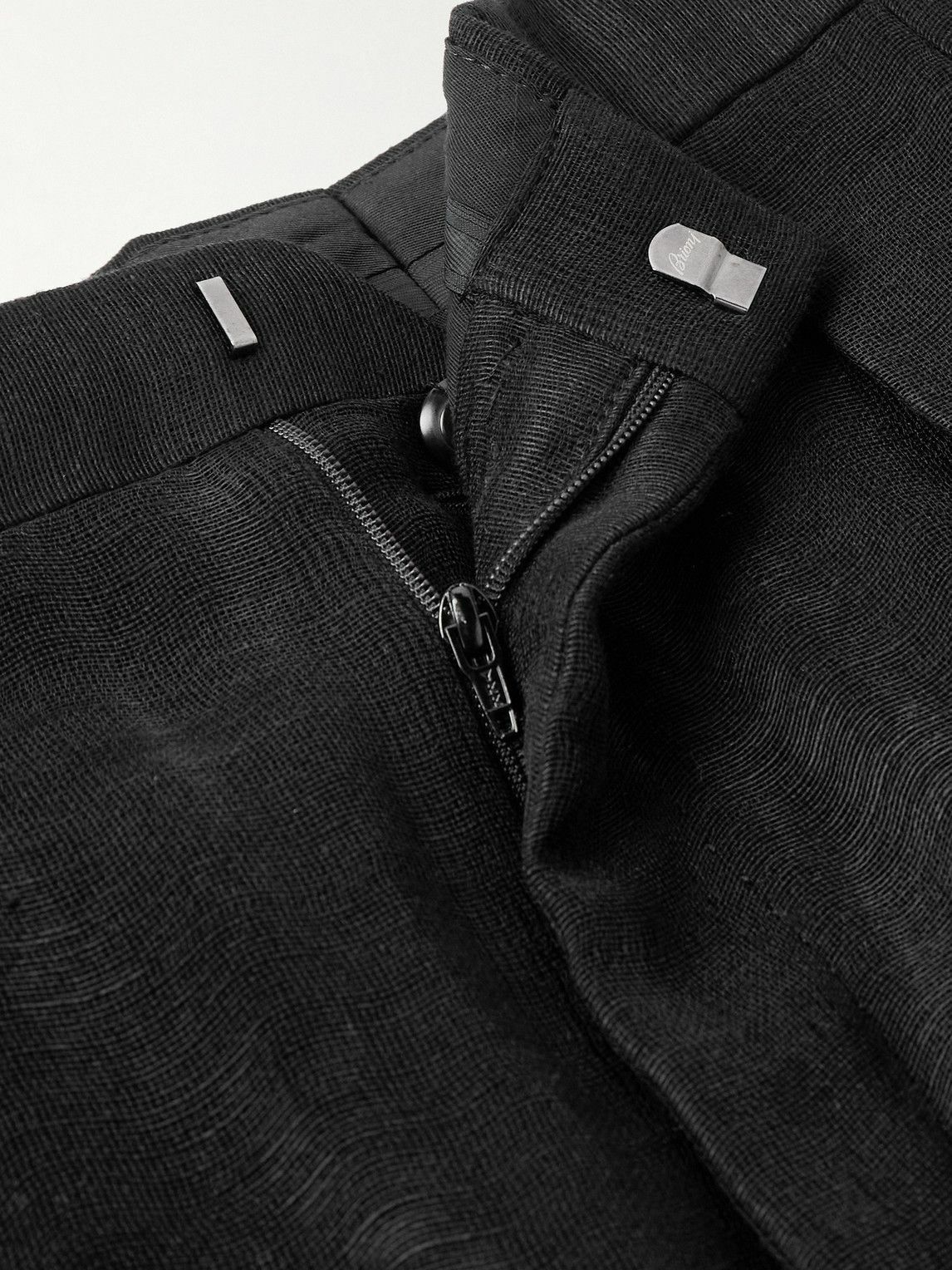 Brioni - Tapered Faille Tuxedo Trousers - Black
