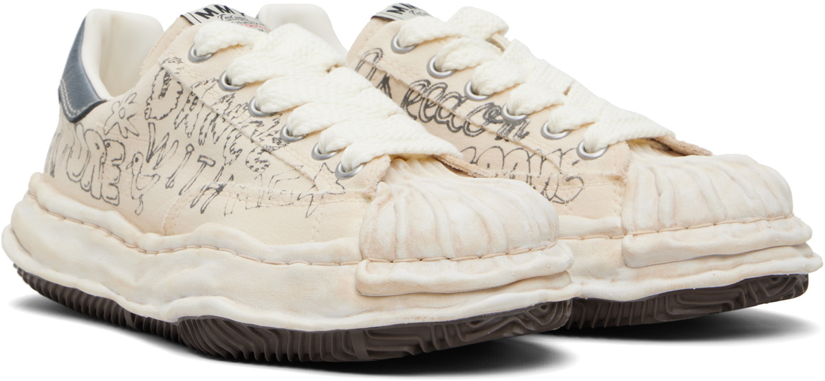 Maison MIHARA YASUHIRO Off-White Blakey OG Sole Graffiti Printed Canvas Sneakers