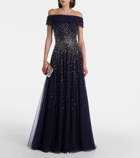 Jenny Packham Shayla crystal-embellished gown
