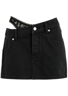 Alexanderwang.t Underwear-effect Denim Mini Skirt Black