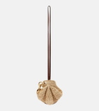Chloé Shell embellished raffia bag charm