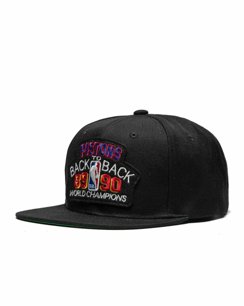 Photo: Mitchell & Ness Nba B2 B Snapback Cap Hwc Detroit Pistons 1989 90 Black - Mens - Caps