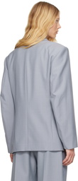 LEMAIRE Blue Double Breasted Tailored Blazer