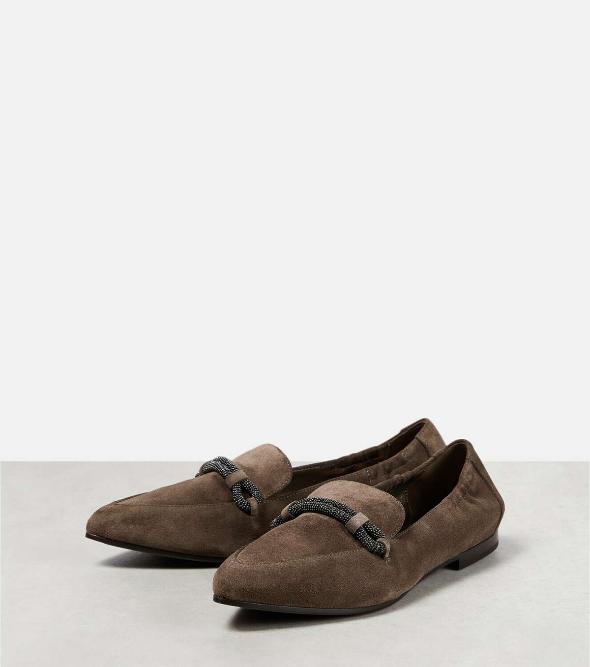ローファー・オックスフォード BRUNELLO CUCINELLI SUEDE LOAFERS Suede loafers for Man in Oat | Brunello Cucinelli