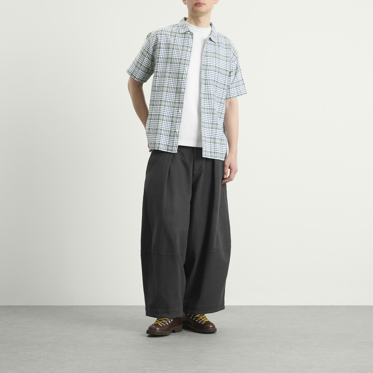 YMC Men's Cotton Check Malick Shirt in Multi