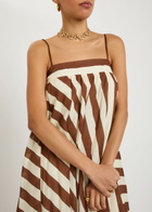 Zimmermann Daylight Striped Cotton Maxi Dress Cream