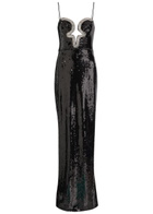 Rebecca Vallance Lyra Embellished Sequin Gown Black
