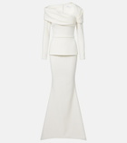 Safiyaa Millie draped crêpe gown