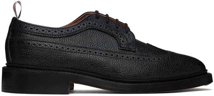 Photo: Thom Browne Black Leather Sole Longwing Derbys