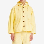 Late Checkout Men's Faded Short Parka Jacket in Yellow
