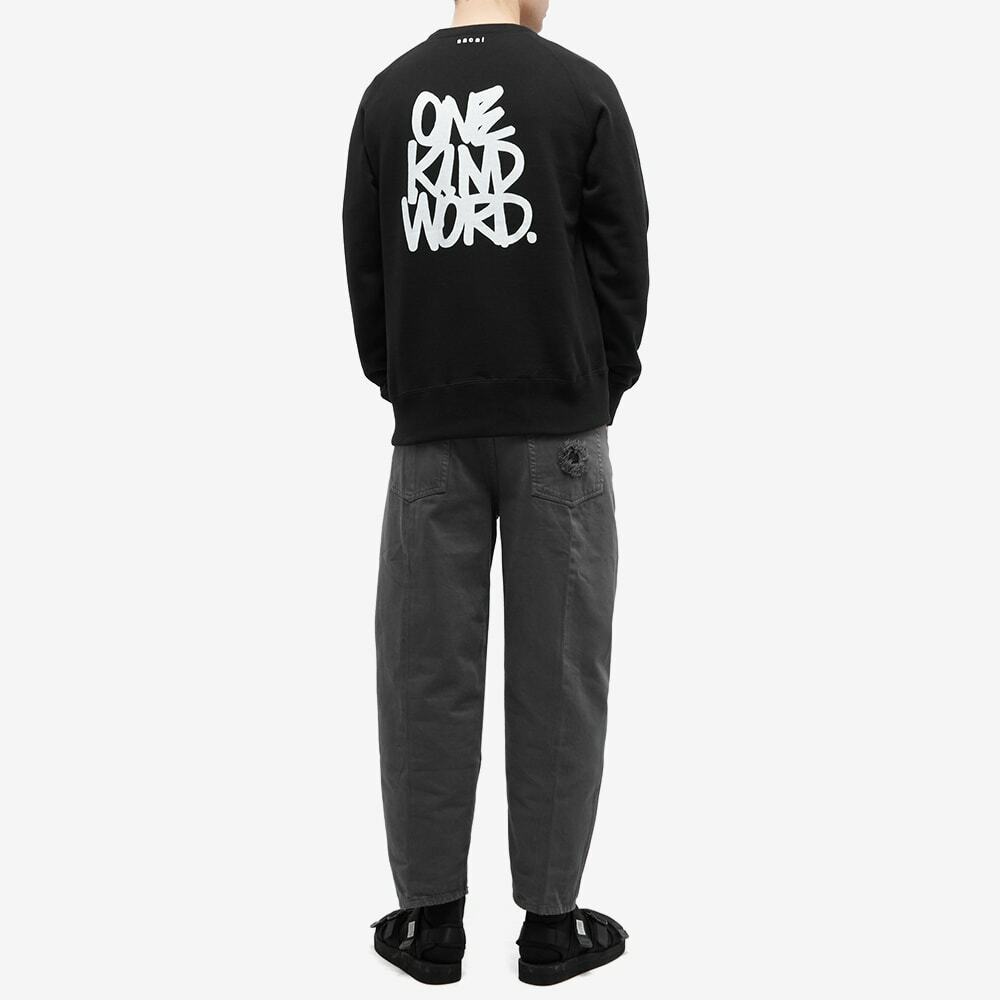 Sacai x Eric Haze One Kind Word Crew Sweat in Black