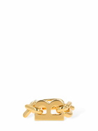 BALENCIAGA - B Chain Brass Ring