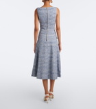 Carolina Herrera Cotton-blend tweed midi dress