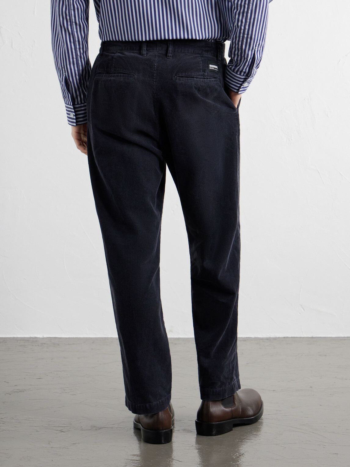 Neighborhood - Straight-Leg Cotton-Blend Corduroy Trousers - Black