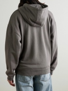 LOEWE - Logo-Embroidered Cotton-Jersey Zip-Up Hoodie - Gray