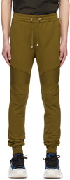 Balmain Khaki Paneled Lounge Pants