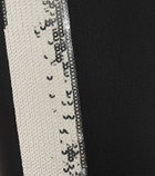 David Koma Sequined high-rise skinny pants