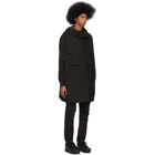 Stone Island Black Pullover Coat