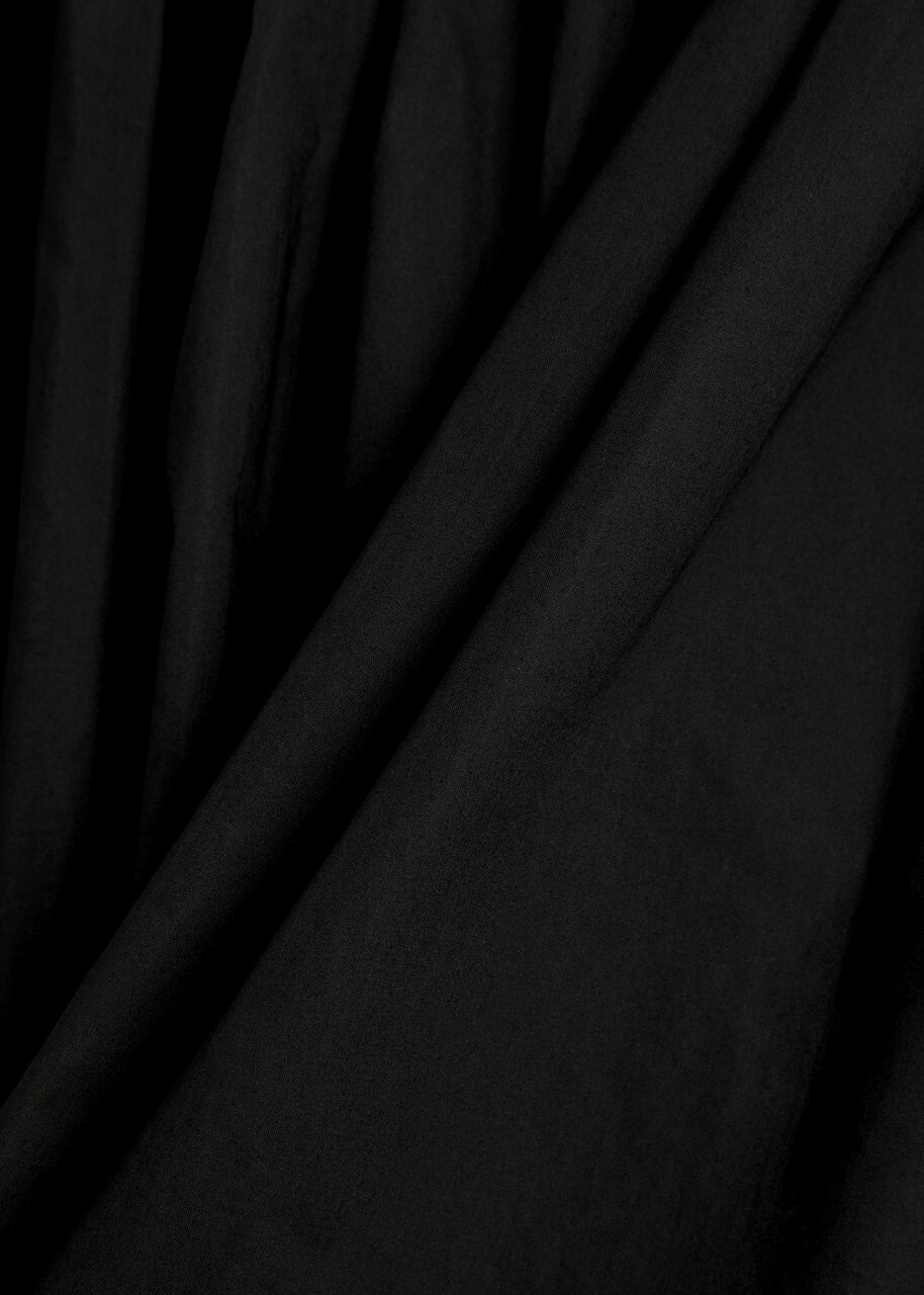 Matteau Smocked Cotton Mini Dress Black