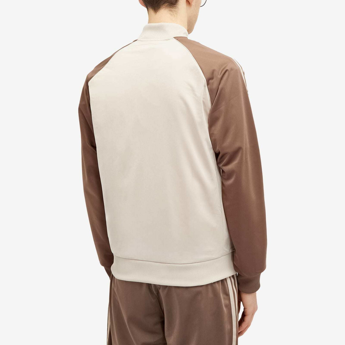 Adidas Men's Superstar Track Top in Wonder Taupe/Earth