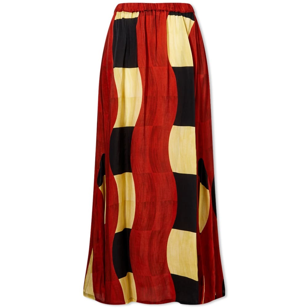 Toga Pulla Women's Block Print Skirt in Red Toga Pulla