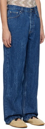 Dries Van Noten Blue Faded Jeans