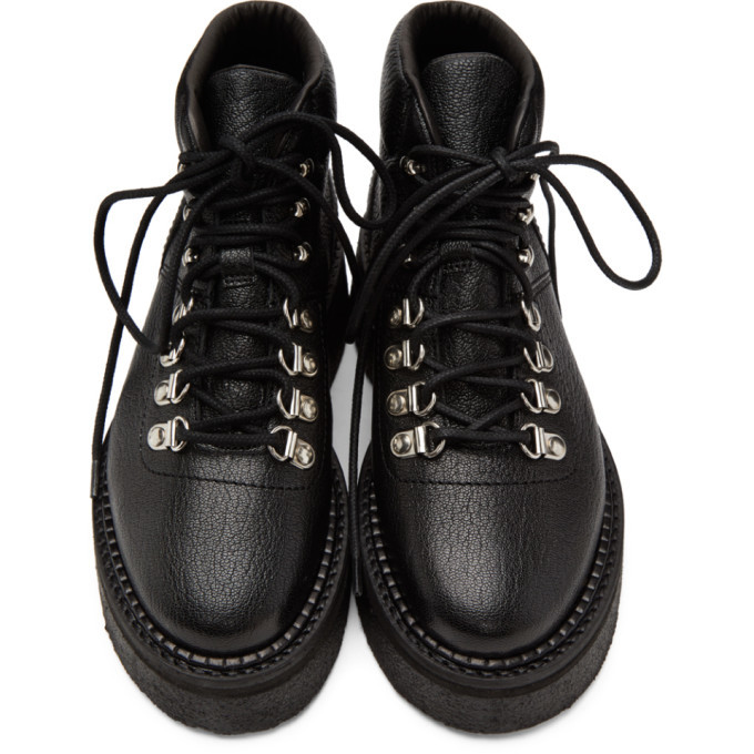 BY FAR Black Grained Leo Boots