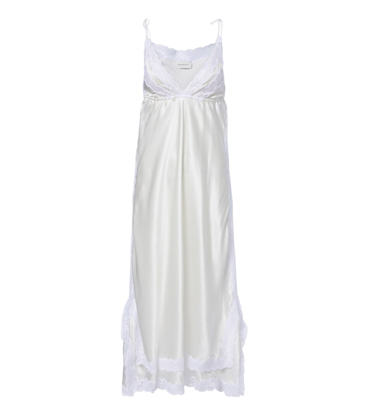 Photo: Magda Butrym Lace-trimmed silk satin slip dress