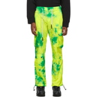 Palm Angels Green Tie-Dye Cargo Pants