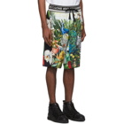 Dolce and Gabbana Multicolor Mix Hawaii Shorts