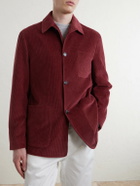 Canali - Cotton-Corduroy Overshirt - Red