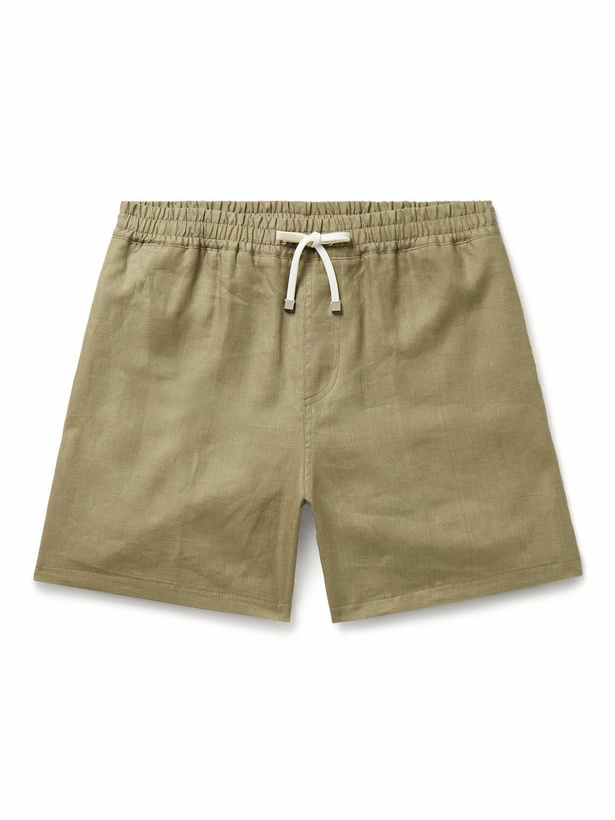 Photo: Loro Piana - Arizona Straight-Leg Linen Bermuda Shorts - Brown