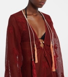 Johanna Ortiz Embroidered cotton mesh kaftan
