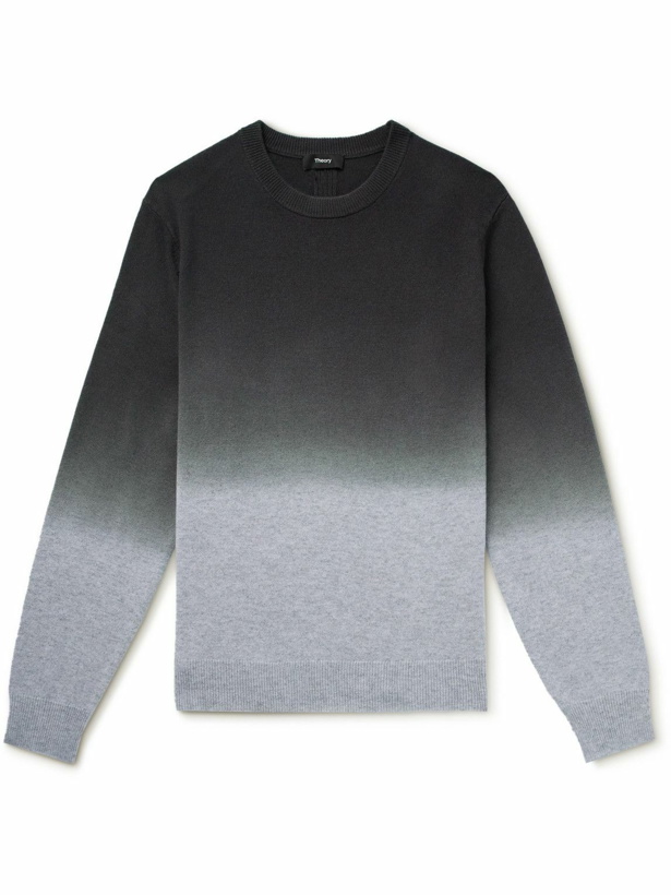 Photo: Theory - Hilles Degradé Cashmere Sweater - Gray