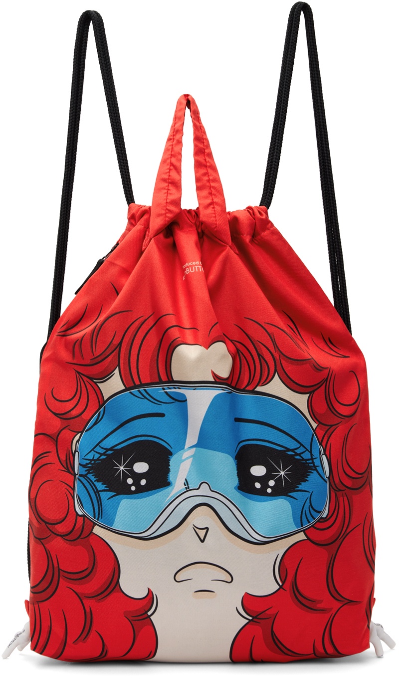 Photo: Pushbutton SSENSE Exclusive Red Goggles Girl Backpack