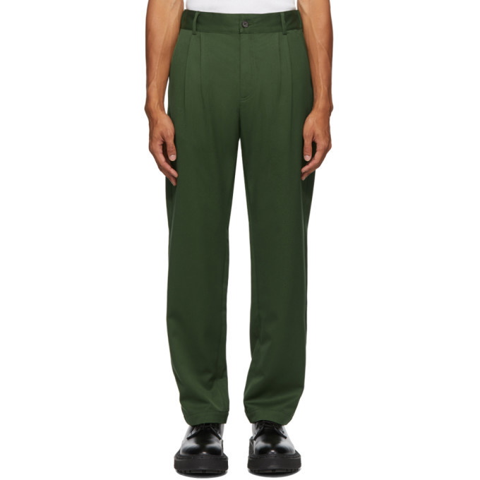 Boden Tie-waist Tapered Trousers in Green | Lyst UK