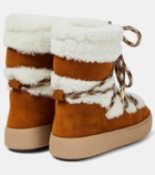 Moon Boot LTrack shearling and suede ankle boots