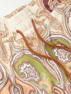 Etro - Straight-Leg Mid-Length Paisley-Print Swim Shorts - Neutrals